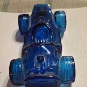Empty Bottle Sleek Blue Racing  Car